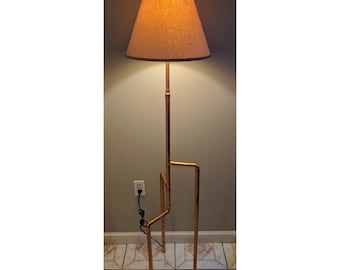 Recycled Copper Pipe Floor Lamp