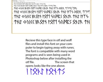 Rustic Elder Futhark Font to Install on your Mac or Windows Computer