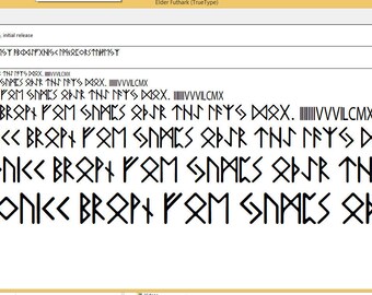Elder Futhark Runic Font in Regular Font Formats .woff. .otf, and .ttf