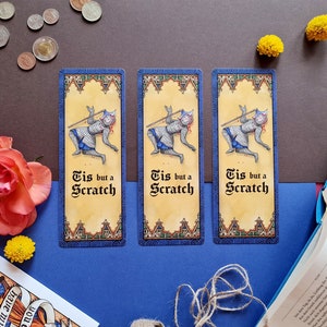 Tis but a Scratch, Medieval Art Funny Bookmark - Etsy