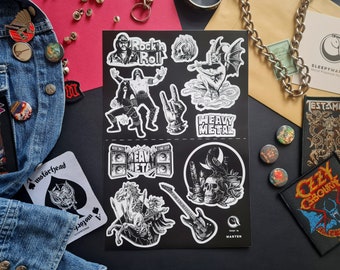 Heavy metal vinyl sticker set