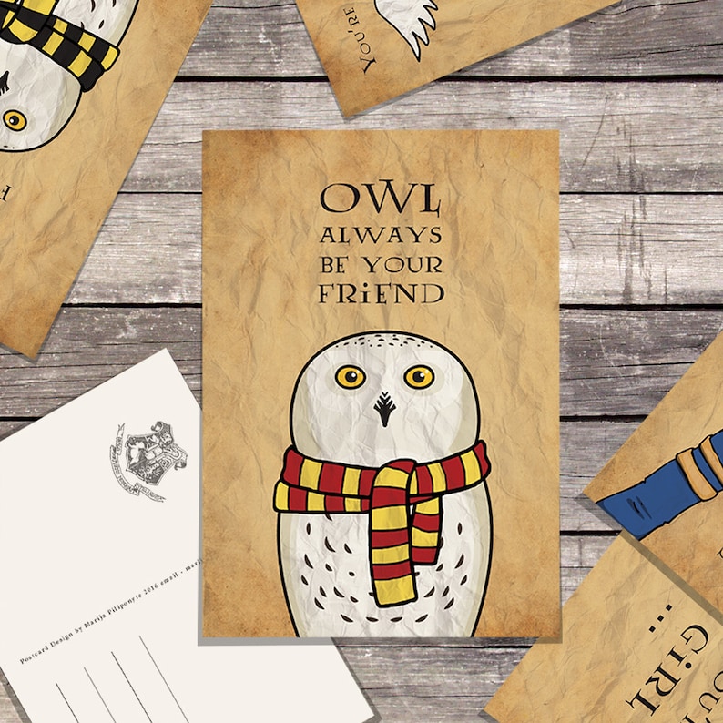 Harry Potter OWL Postcards Etsy