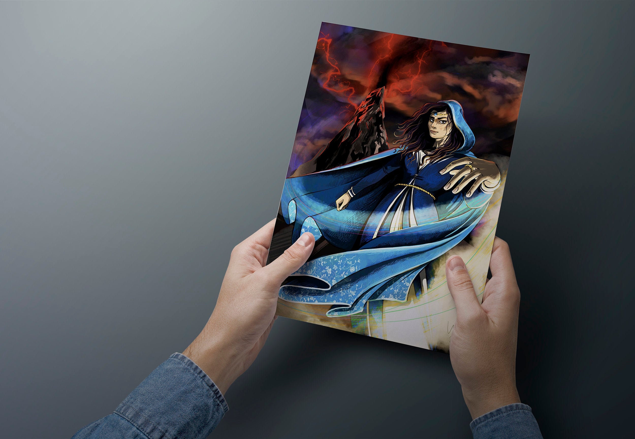 Moiraine Damodred, original art print of Wheel of Time character