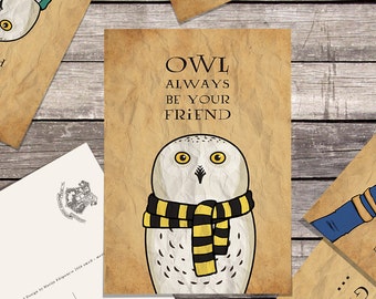 Cartes postales Harry Potter hibou