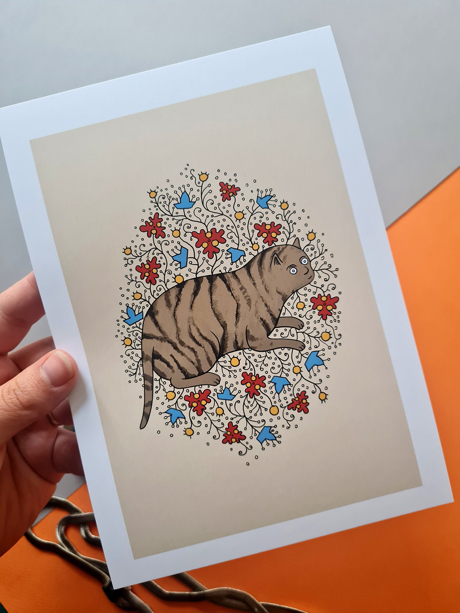 Art Print of a Medieval Fat Cat - Original Artwork - Etsy