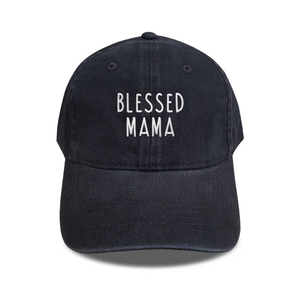 Blessed Mama Hat Embroidered Cap Mother day Denim Unisex Hat Etsy