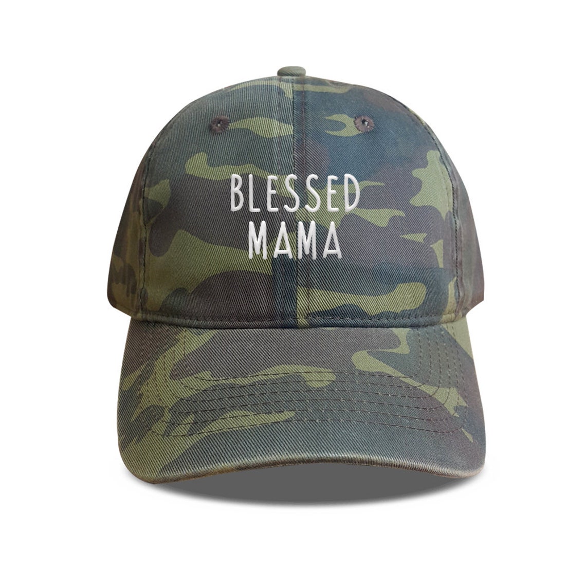 Blessed Mama Hat Embroidered Cap Mother day Denim Unisex Hat Etsy