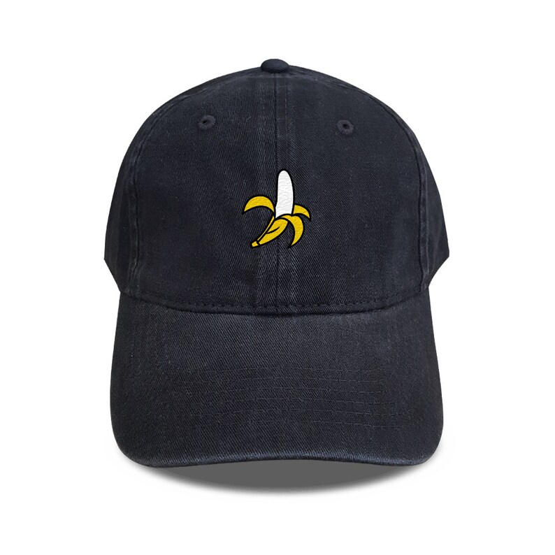 Banana Embroidered Baseball Caps Fruit Cotton Unisex Size Etsy