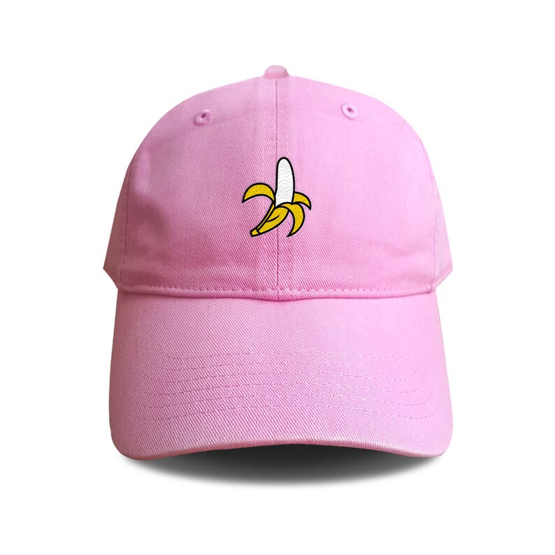 Banana Embroidered Baseball Caps Fruit Cotton Unisex Size Etsy