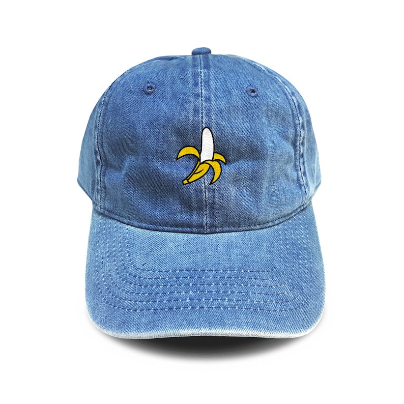 Banana Embroidered Baseball Caps Fruit Cotton Unisex Size Etsy