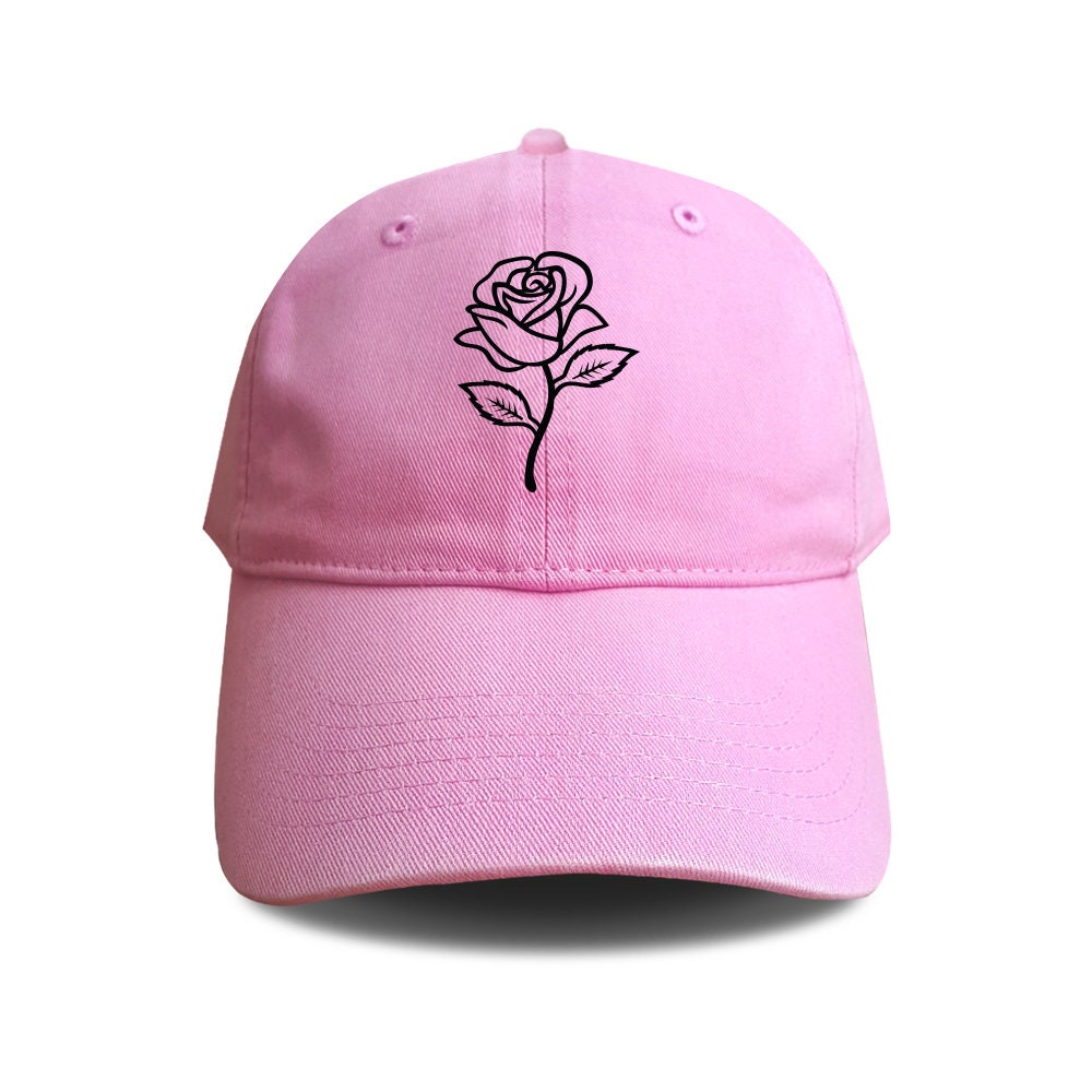 Rose Baseball Hat Cotton Embroidered Cap Unisex Hat | Etsy