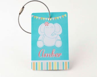 Personalized Diaper Bag Tag - FREE SHIPPING, Luggage Tag, Kid Luggage Tag, Baby Shower Gift, Gift Tag, Personalized Baby Gift, Child Gift,