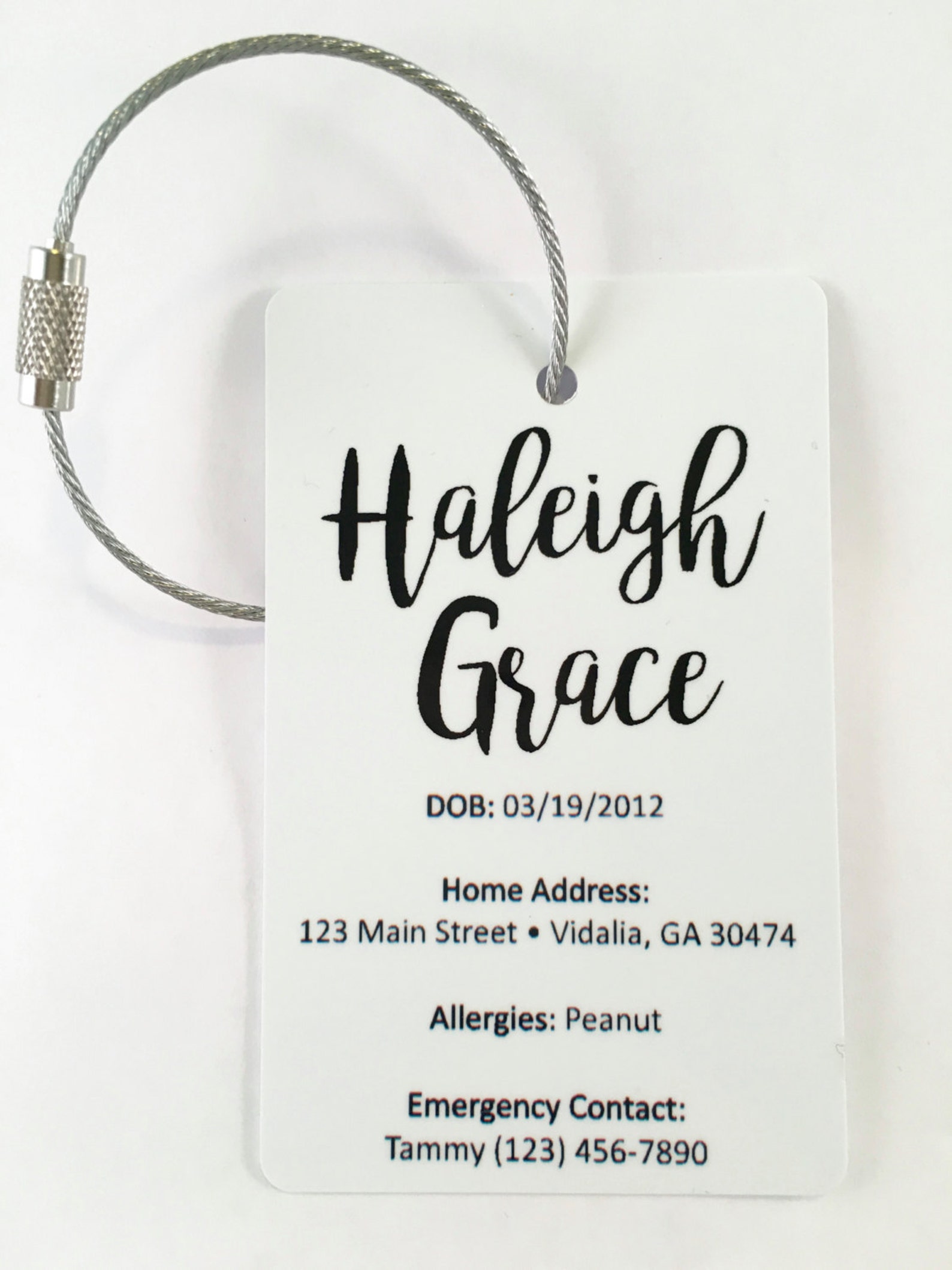 Pink Luggage Tag FREE SHIPPING Pink and Grey Custom Luggage Etsy