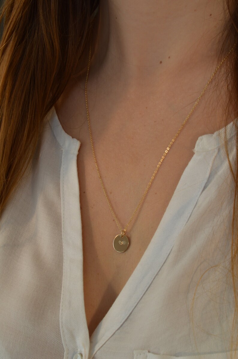 Necklace customize medal 14 k gold Etsy