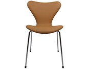 Arne Jacobsen 3107 dining chair, high-quality Nevada aniline leather upholstery, made in Denmark