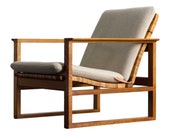Pair of cushions for the model 2256 sledge chair by Børge Mogensen with Hallingdal 65 fabric from Kvadrat, made in Denmark