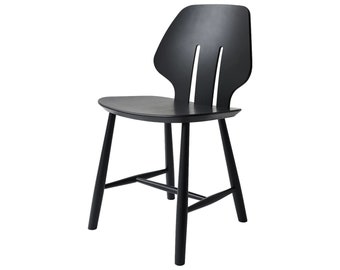 Ejvind A. Johansson Model J67 Beech Dining Chair Black