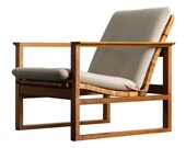Pair of cushions for the model 2256 sledge chair by Børge Mogensen with Hallingdal 65 fabric from Kvadrat, made in Denmark