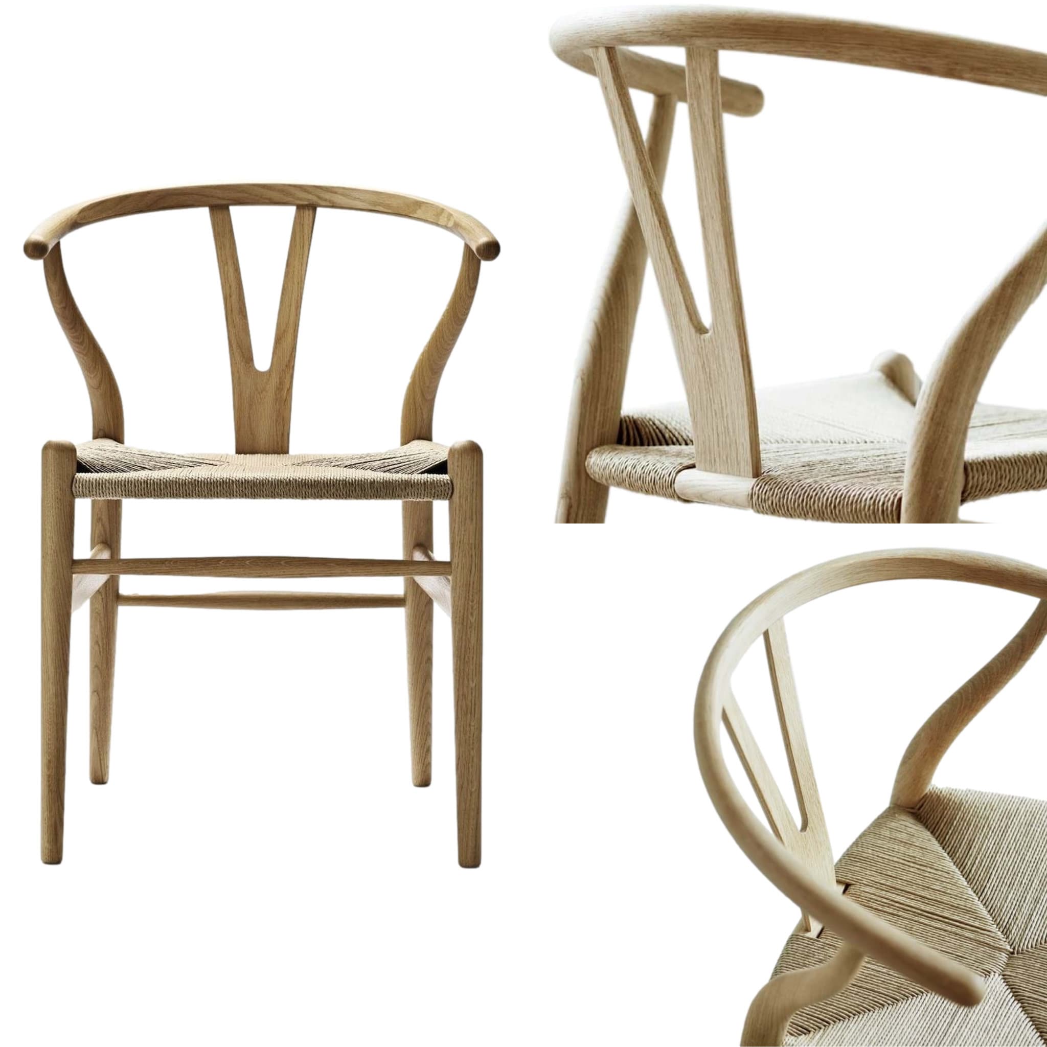 Danish Cord Wegner Y-Chair wishbone Seat Weaving