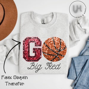 Custom Game Day Basketball Crewneck, Fall Sweatshirts, Cute Sweatshirts Trendy, Personalized Basketball Mom Shirt, Faux Sequin Sweatshirt