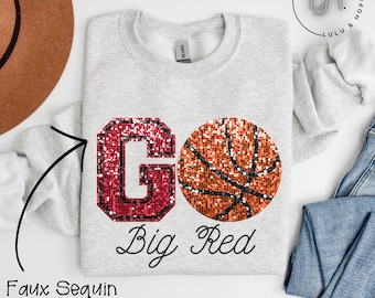 Custom Game Day Basketball Crewneck, Fall Sweatshirts, Cute Sweatshirts Trendy, Personalized Basketball Mom Shirt, Faux Sequin Sweatshirt