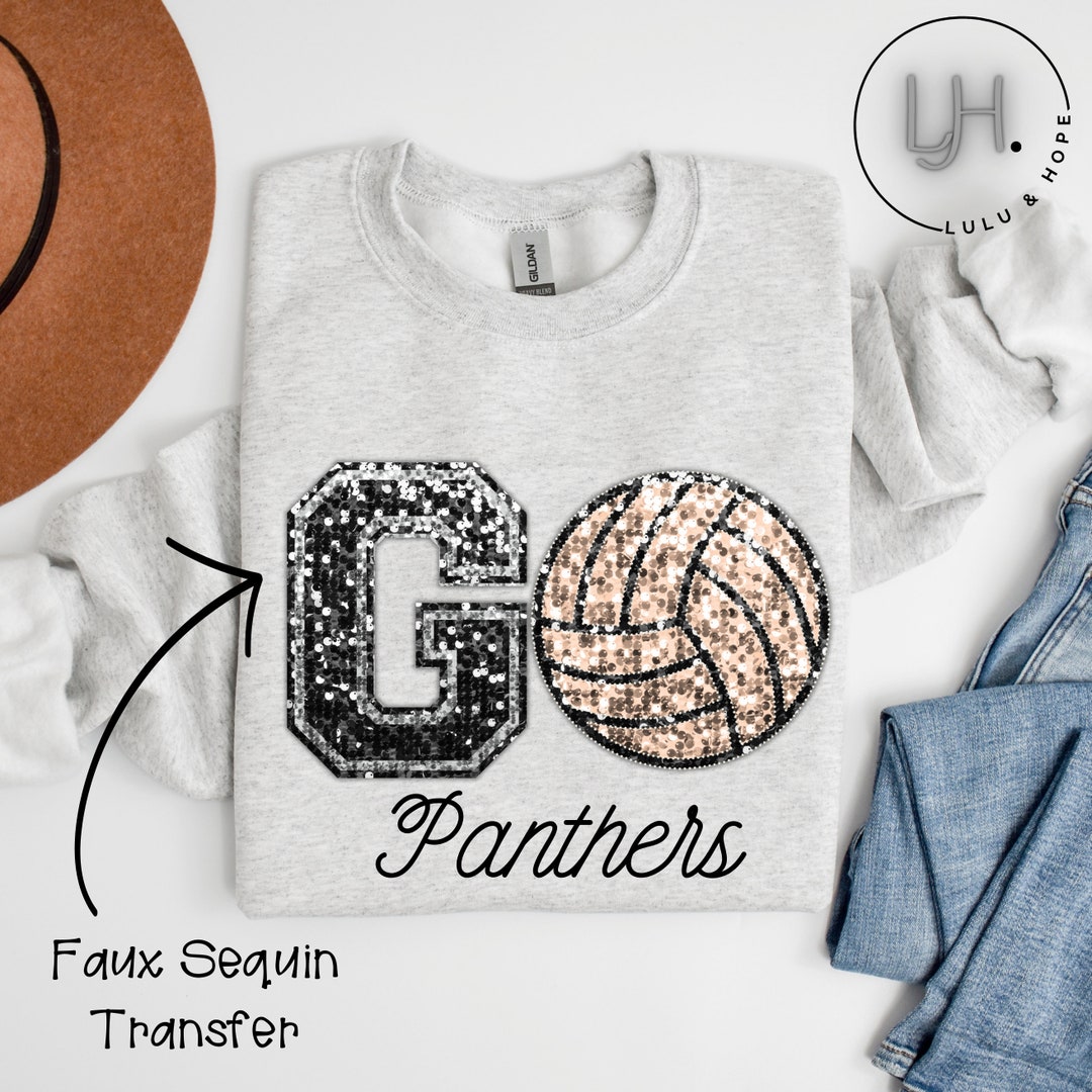 Custom Game Day Volleyball Crewneck, Faux Sequin Glitter Sweatshirts, Cute Sweatshirts Trendy