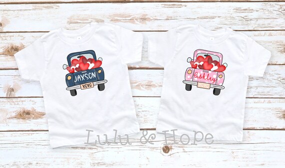 Day Shirt Toddler Valentine Truck 
