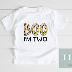 2nd Birthday October Halloween, Tshirt, Little Boo, Boo I&#39;m Two, Pumpkins & Ghosts, Spooky Vibes, Toddler Boy or Girl, Birthday Shirt, 2 Tee