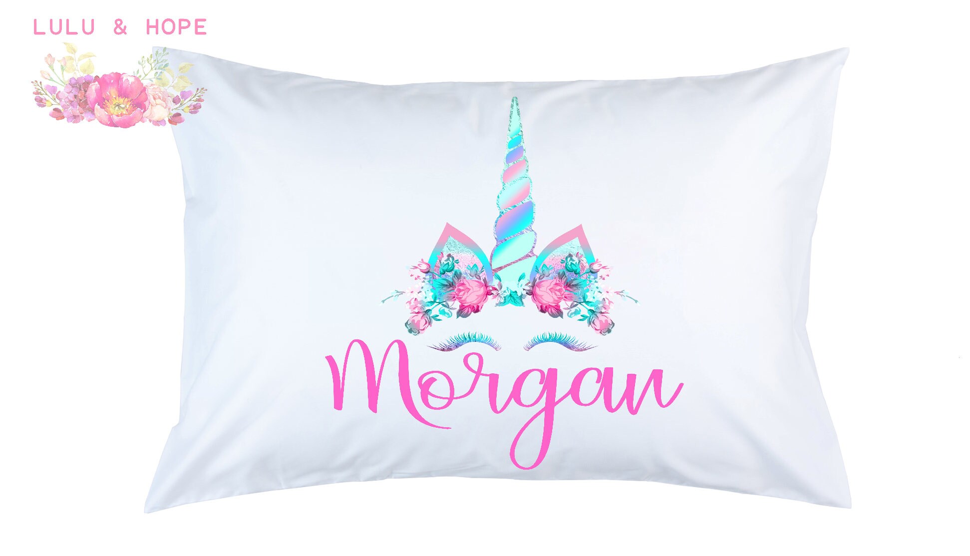 Unicorn Pillowcase Unicorn Personalized Pillowcase Travel Etsy
