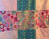Pink and Teal baby quilt