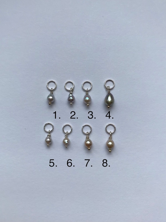 Echte Perlen Charm Anhänger aus 925 Sterling Silber mit echter Akoya-, Tahiti-, oder Süßwasserperle