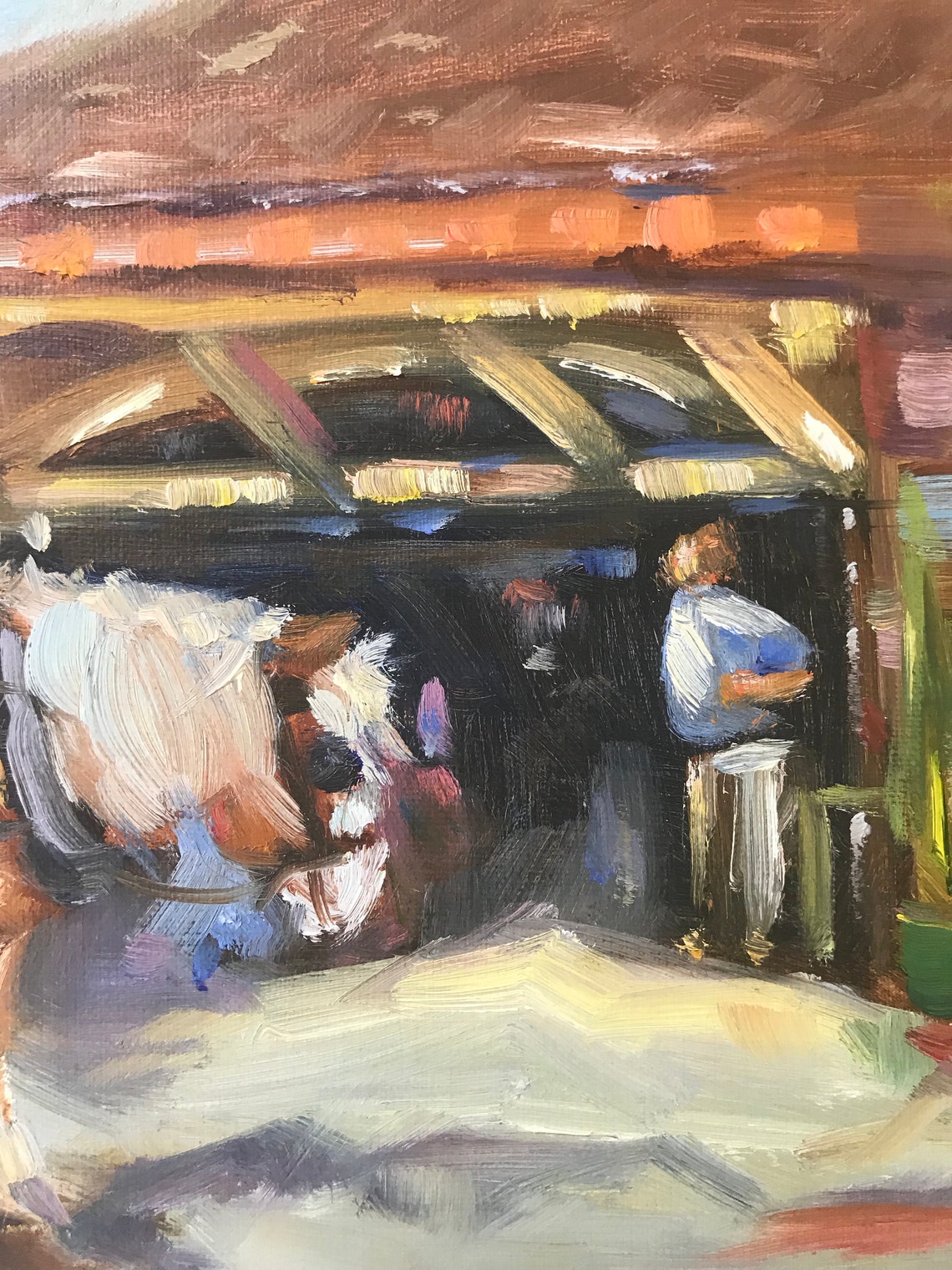 Original Charleston SC market painting 9x12x1/8 Etsy