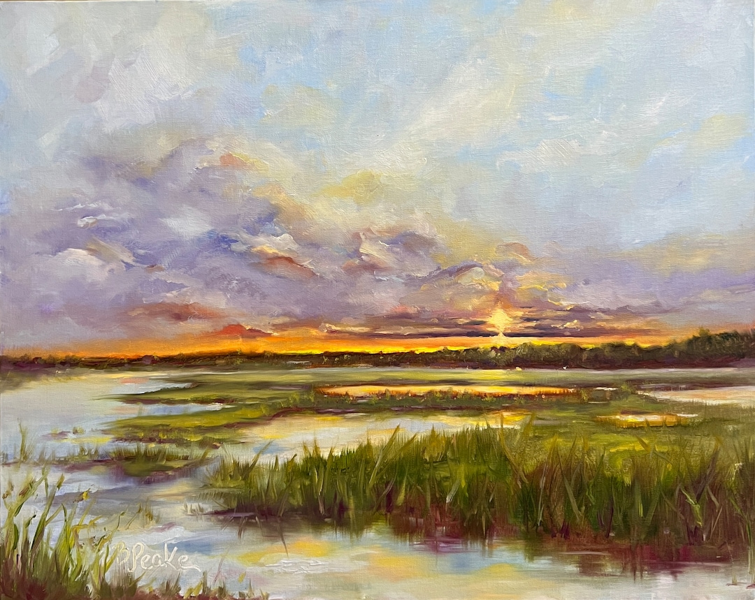 Marsh Painting, Giclee Print, 11x14 Landscape - Etsy
