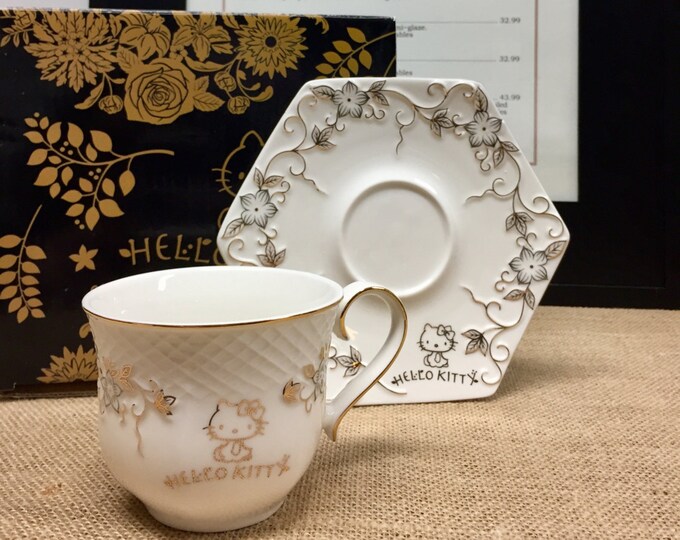 Hello Kitty Teacup and Saucer Set Etsy