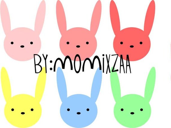 Items similar to Instant Download RABBIT cute Clipart & Vectors on Etsy