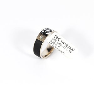 750 Weißgold Ring. 1 Diamant 0,05ct. Lupenrein IF/TW Gr. 54 Made in Germany