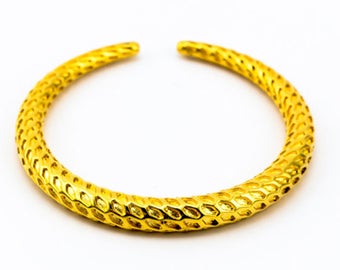 Bracelet,D-STRUTURA Solid, small size. 18k Gold Plated Brass. Armreif, Messing 18k vergoldet.