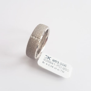 Palladium 950 Ring mit Brillant 0,04ct Si/TW Gr.54 Made in Germany