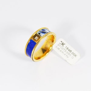 585 Gelbgold Ring. 1 Diamant 0,05ct. Lupenrein IF/TW Größe 62