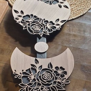 Fase lunar de la flor de Glowforge svg