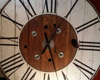 spool clock etsy