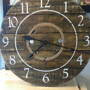 29 Inch Rustic Wire Spool Clock / Wall Decor / Housewarming Gift ...