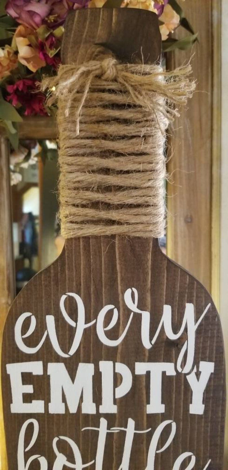 Large Wine Bottle Sign / Wooden Wine Bottle Cutout Wallhanging Etsy