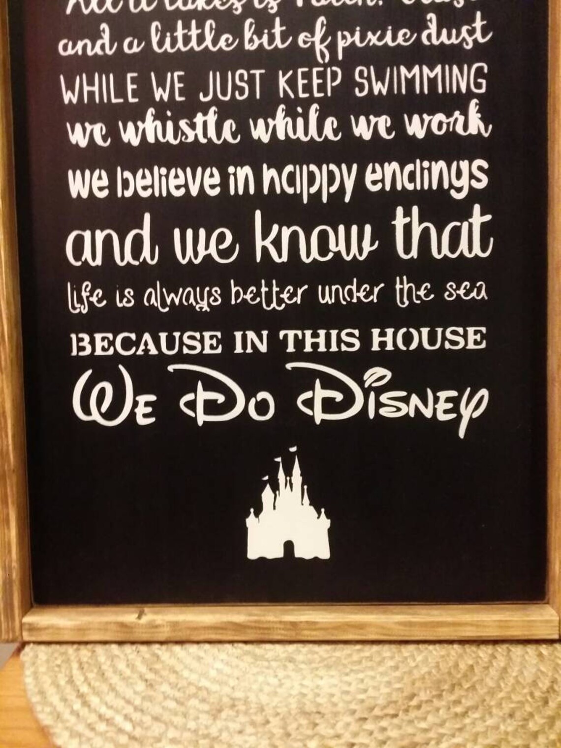 In This House We Do DISNEY Wooden Sign / Wall Decor / Gift Etsy