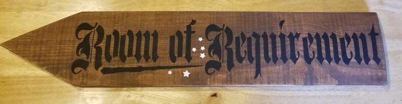 Room Of Requirement Wooden Wall Decor Arrow Sign.