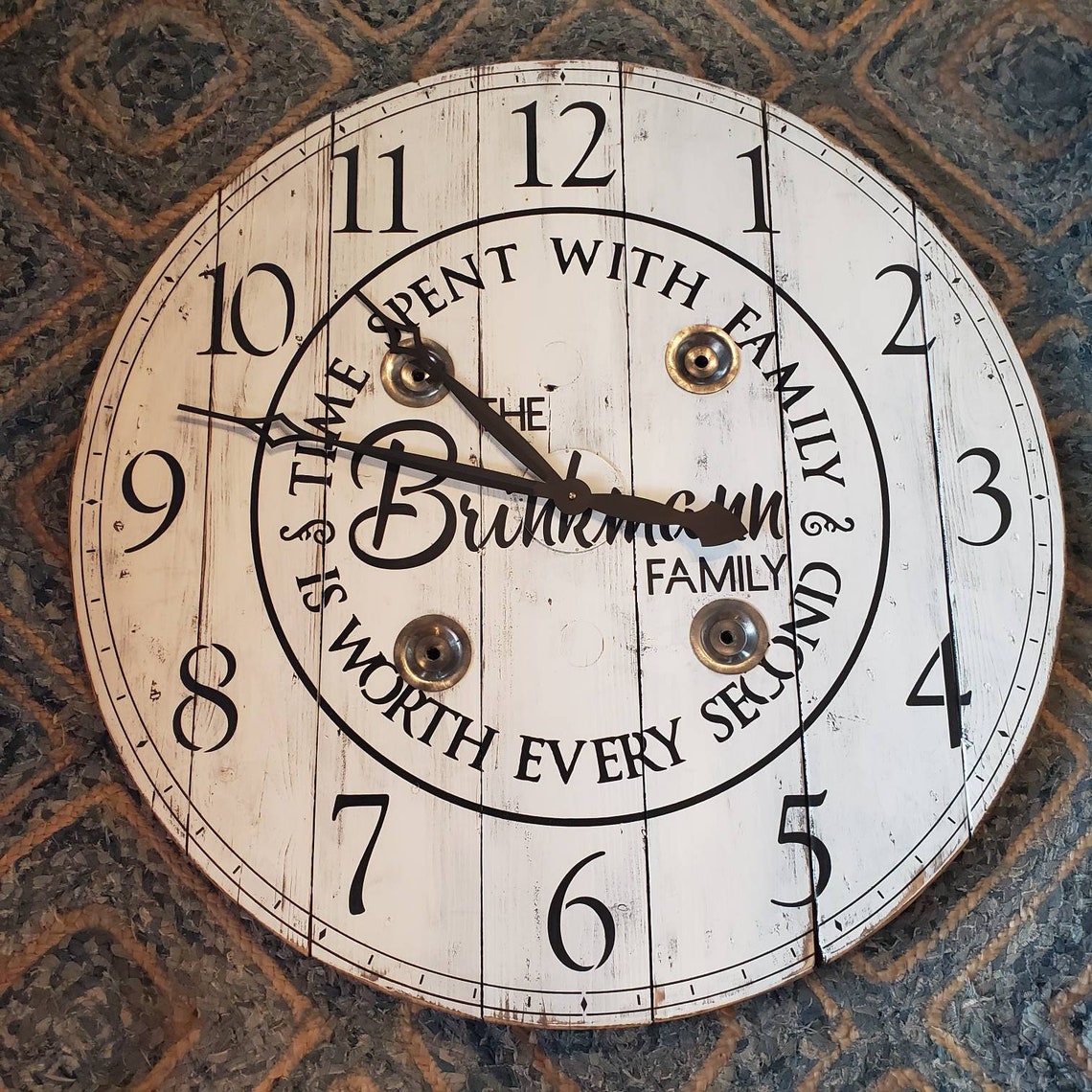 Customizable Wire Spool Clock / 32 or 36 Inch Custom Clock / Large ...