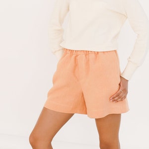 Peach hemp shorts EVA image 1