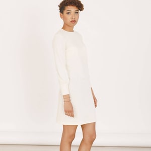 Organic Cotton Ivory sweater dress TANA image 1