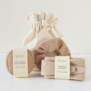 Home Spa Gift Set - Brown Organic Cotton