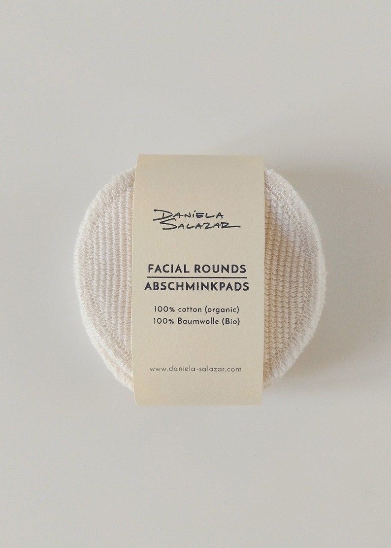 10 Organic Cotton Reusable Face Pads Ivory image 4